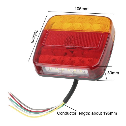2 LED Tail Light Stop Turn Signal Brake Marker Lights for RV Truck Trailer Lorry - Picture 8 of 15