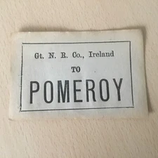 Gt,N,R,C,I,    Luggage. Label,    (.   To.   Pomeroy,  )