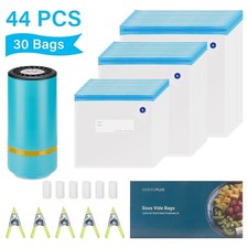 Food Vacuum Sous Vide Bags Sous Vide Slow Cooking Bag Storage Sealing Clips UK