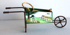 Hand painted Metal Wheelbarrow Christmas Ornament  W/Country Scene — photo 1