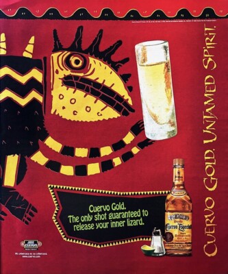 1998 JOSE CUERVO GOLD TEQUILA Genuine Vintage Print Ad Especial Spirit