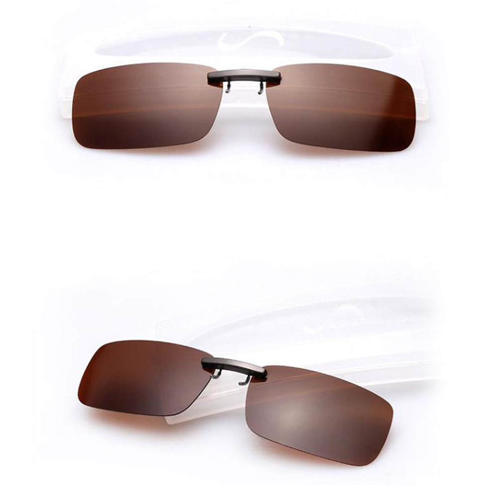 Polarized Sunglasses Clip On Driving Glasses Day Night Vision Lens