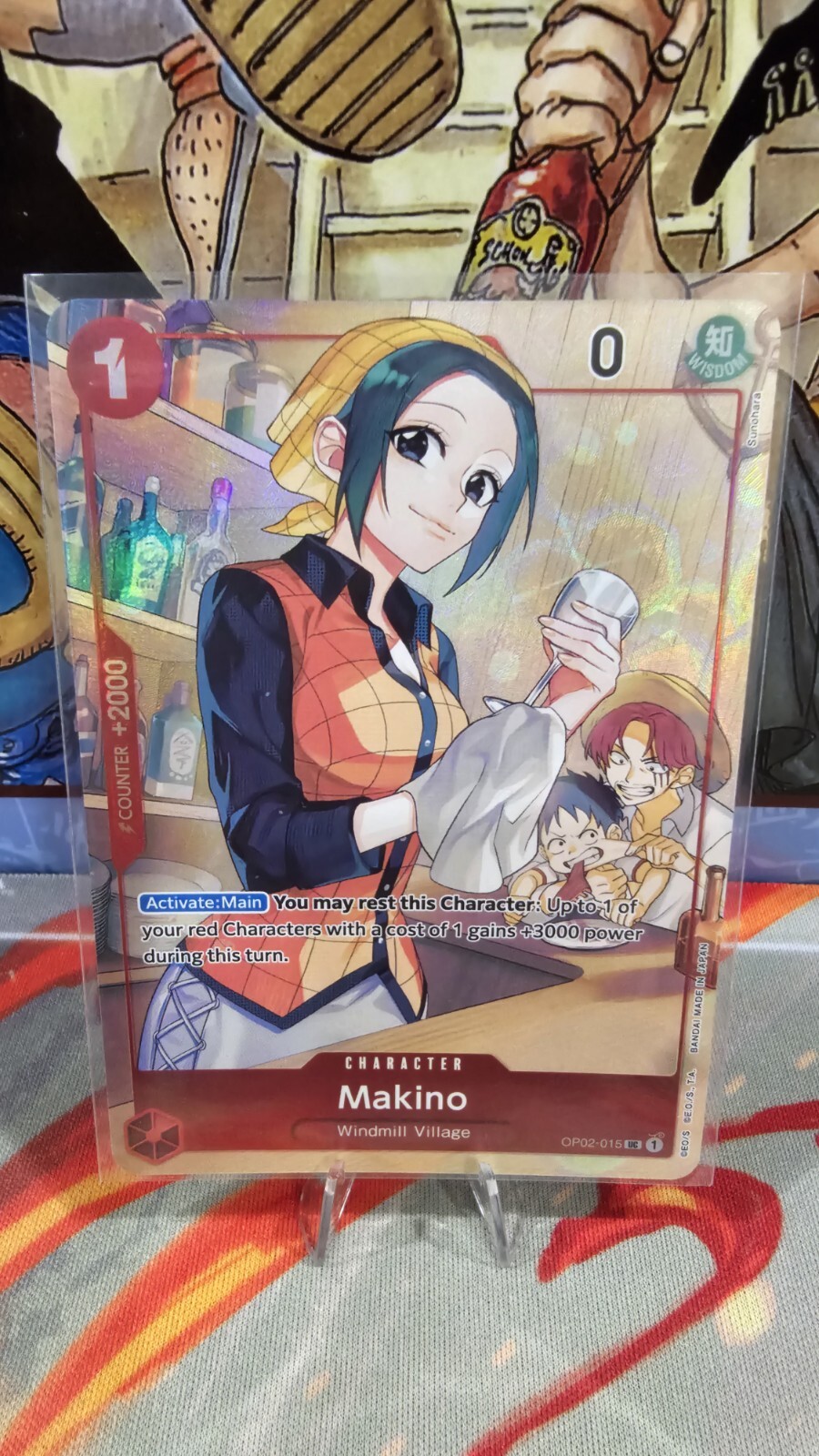 One Piece Card Game Makino OP02015 Japanese 1st Anniversary Alt Art