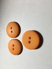 25 NEW 3/4 INCH  ORANGE  DULL/MATTE FINISH BUTTONS #261CD29- 34