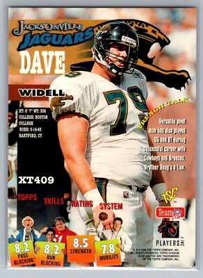 1995 TOPPS INAUGURAL CARD # XT409 Dave Widell - Jacksonville