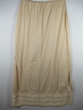 Vintage Gossard Artemis Satin Maxi Skirt Half Slip Women Medium Beige Nylon