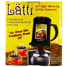 Latti Air-Tight Metering Coffee Dispenser 16oz Storage Canister Fresh Grounds