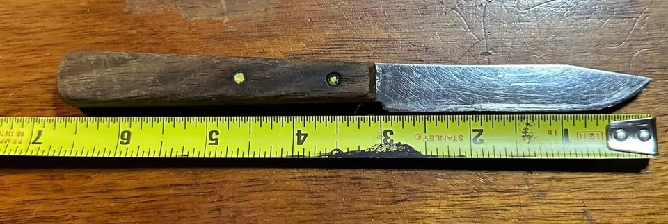 Cuchillos de pelar vintage EKCO Geneva acero inoxidable EE. UU. mango de madera dura de 3" Foto 4 de 4