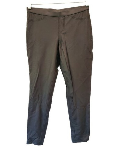 HUE Womens Black Faux Leather Stretch 