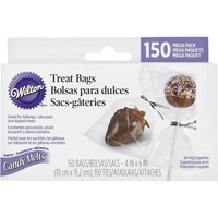 Wilton Clear Treat Bags W/ Ties, 150-count - Candy Cake Pop Treat Lollipop Party on sale Wilton Clear Treat Bags W/ Ties, 150-count - Candy Cake Pop Treat Lollipop Party on sale