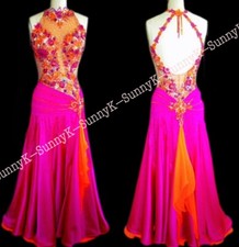 Handmade Dance Dress/Standard Ballroom Competition smooth Waltz Tango Costume