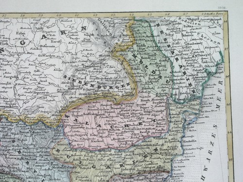1852 ORIGINAL MAP SERBIA BOSNIA BULGARIA ALBANIA ROMANIA GREECE MOLDAVIA HUNGARY - Picture 3 of 6