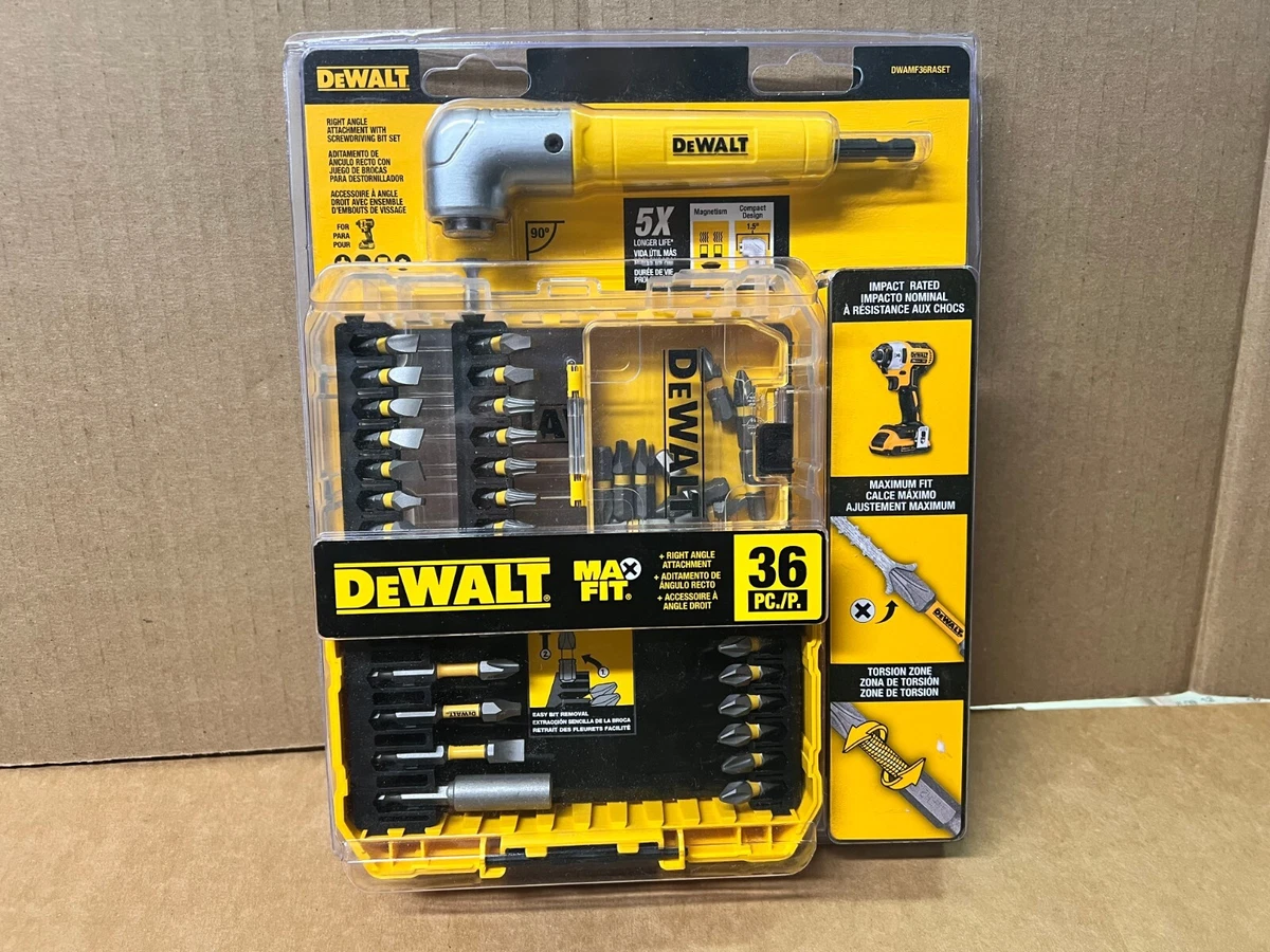 DeWalt MAXFIT Screwdriving Bit 36 Pcs w/ Right Angle Adapter DWAMF36RASET  NEW