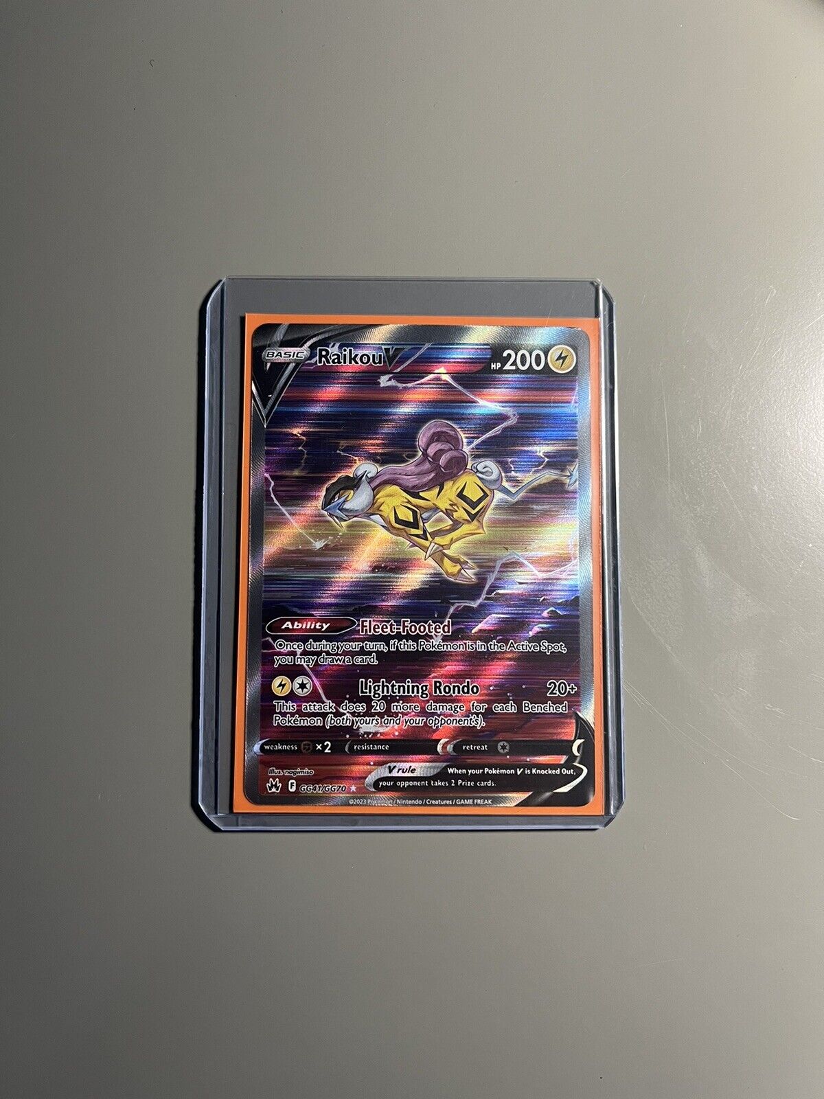 Pokémon TCG Raikou V Crown Zenith: Galarian Gallery GG41/GG70 Holo