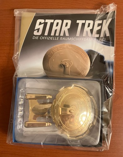 Modèle Métallique Enterprise NCC-1701-D Star Trek - Édition Spéciale Dorée Eaglemoss - Collection Vaisseau Spatial