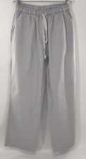 Scrub Pants Uniform Light Gray Size Small Elastic Draw String Side Pockets
