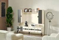 Modern Wohnwand Komplett HolzmöBel Wohnzimmer Luxus Regal Tv StäNder