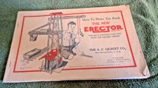 RARE ORIGINAL #7 C 1929 WHITE TRUCK, AIRPLANE MANUAL A.C. GILBERT ERECTOR SET