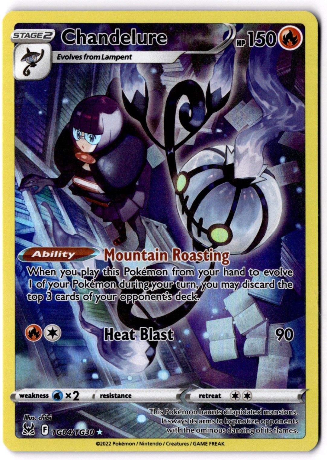 Chandelure Ultra Rare SWSH11: Lost Origin Trainer Gallery TG04/TG30 NM