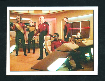 1987 Panini Star Trek TNG #212 Season 1 Episode 10 Hide and Q
