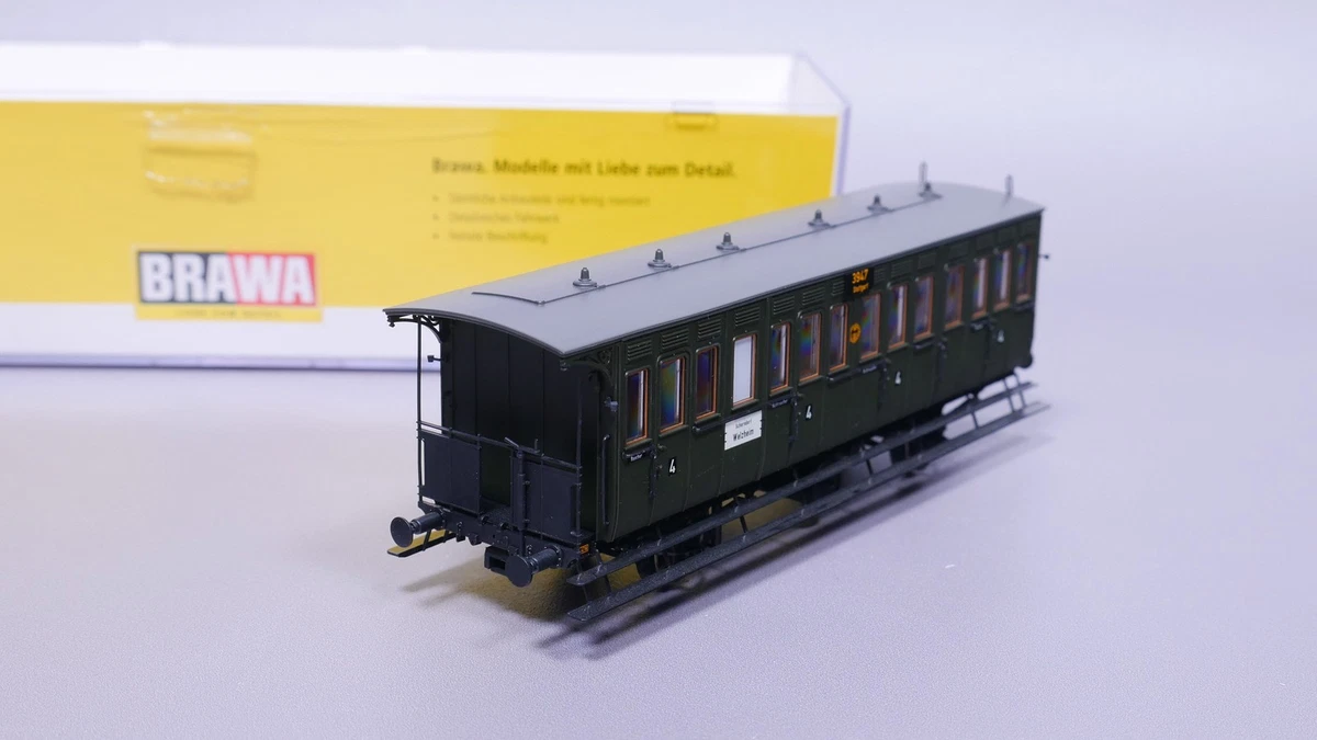 H0 DC Brawa 45604 Abteilwagen 4. Kl. 3947 Stuttgart DRG OVP #ST_613