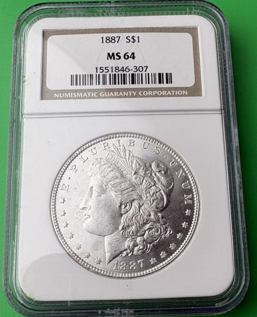 NGC 1887 Year Grade MS 64 Morgan US Dollars (1878-1921) for sale