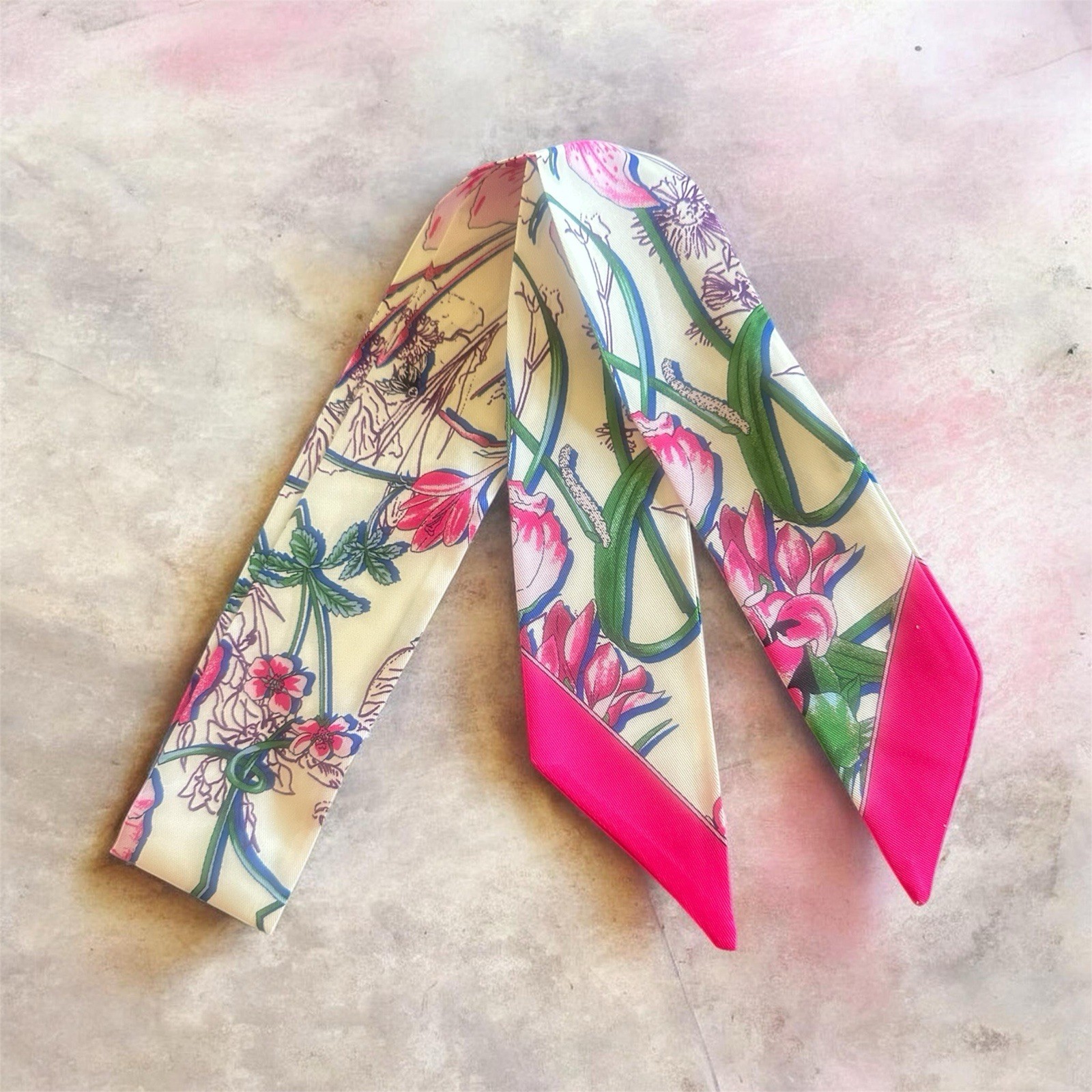 long thin silk scarf
