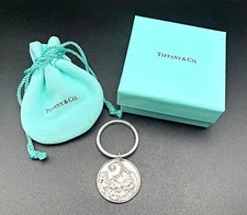 Tiffany & Co. Sterling Silver St. Nicholas / Santa Claus Keyring - Vintage 1999