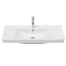 Porto Wall Mounted Bathroom Sink in White