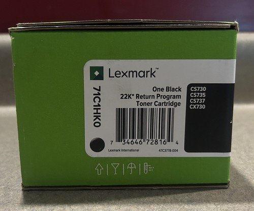 GENUINE LEXMARK 71C1HK0 BLACK HIGH YIELD TONER CARTRIDGE CS730 CS735 CS737 CX730 - Photo 5/5