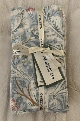 NEW William Morris & Co. Leicester Blue Floral Napkins 20'' x 20'' Set of 8