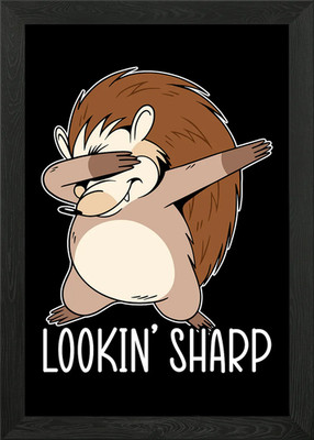 Lookin Sharp Igel gerahmtes Wandbild Poster Leinwanddruck Bild