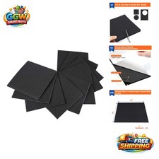 10Pcs Black Neoprene Self-Adhesive Foam Pads 4in x 4in x 1/8in for Versatile Use