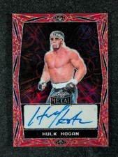 HULK HOGAN Autographed Signed  2024 LEAF METAL LEGENDS RED KALEIDOSCOPE LE 3/7