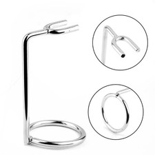 1pc Men Safety Razor Stand Art Metal Double Edge Razor Holder Shaver Storage