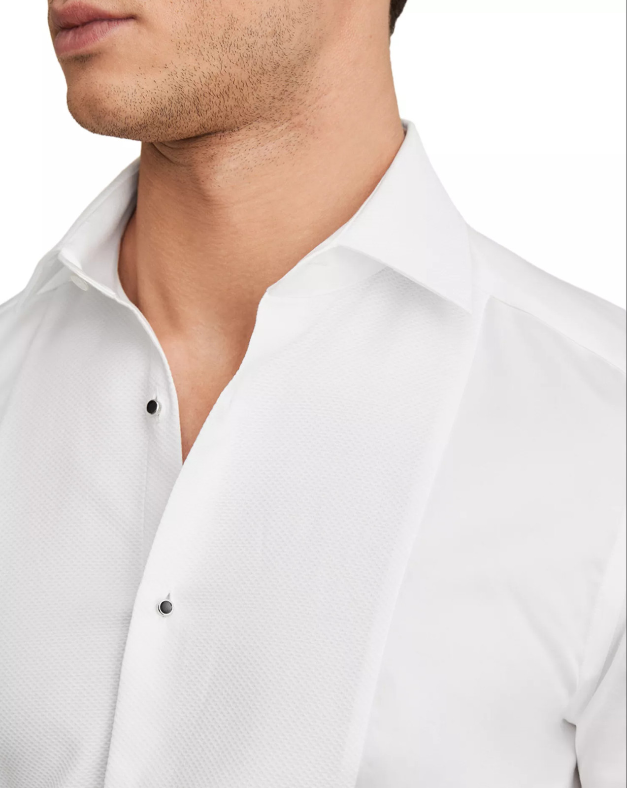 REISS Men's M Marcel Slim Fit White Cotton Dinner Shirt image 2