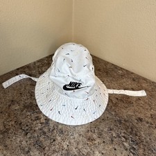 Nike AOP Swoosh Bucket Hat Infant Unisex Baby White Bucket Hat UPF 40