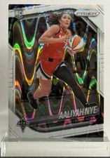 2025 Panini Prizm WNBA #15 Aaliyah Nye White Seismic Prizm RC Las Vegas Aces