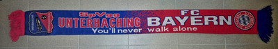 FC Bayern München vs SpVgg Unterhaching Schal / YNWA / Die Meistermacher 2000 /