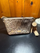 CONSUELA IRIS YOUR WAY LEATHER LEOPARD PRINT SHOULDER BAG