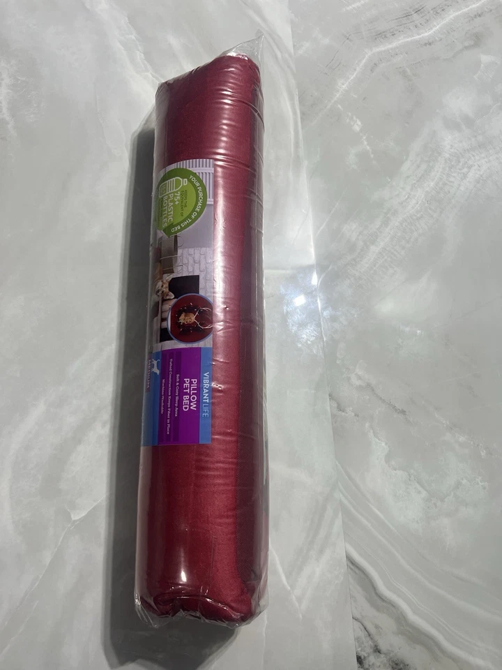 Almohada acolchada Vibrant Life para perro mascota cama mediana, roja, 27"x36" Foto 4 de 4