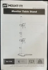 Mount-It! Dual Monitor Freestanding Table Stand #MI-1758 New