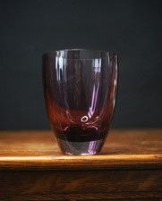 Caithness Glass Purple Vase 12cm Scottish Art Glass Vintage