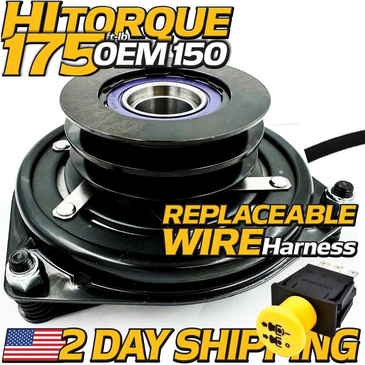 High Torque 175ftb (OEM 150) Electric PTO Clutch for Simplicity