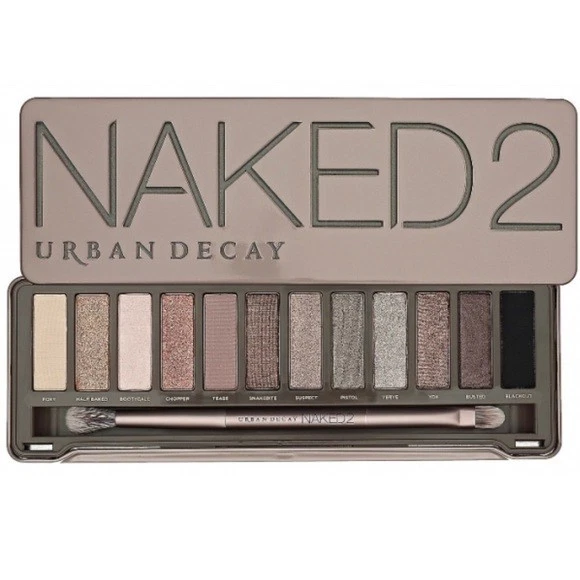 URBAN DECAY NAKED2 NAKED 2 ORIGINAL EYESHADOW 12 COLOR PALETTE W/ DUO BRUSH NIB - Image 2 of 2