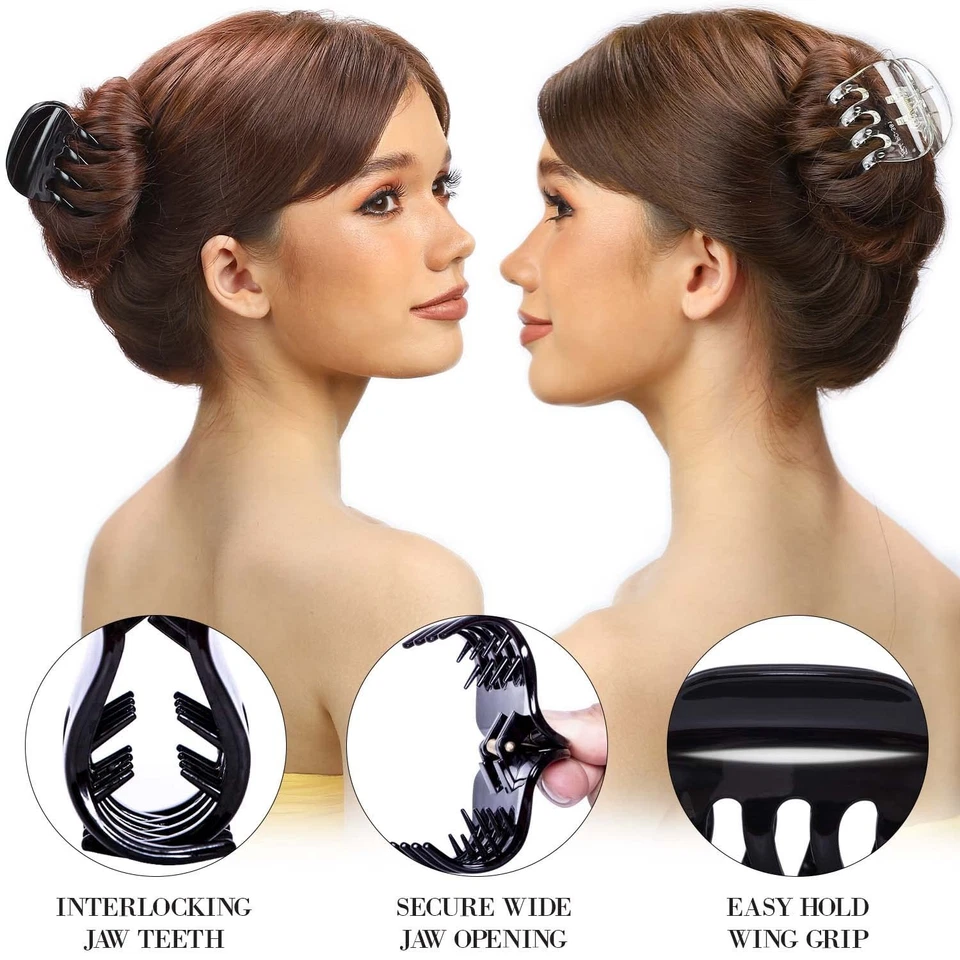 RC ROCHE ORNAMENT 6 Pcs Womens Plastic Jaw Claw Comb Clamp No Slip Grip Claws... - Image 2 of 4