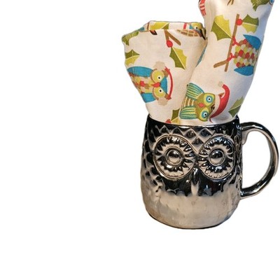 For The Owl Lover.  Wonderful Coffee Owl Mug, 2 Paper Source Tea Towels & S& P.