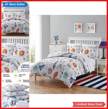 Kids Bedding Set Twin Floating In Space Comforter Sheets Pillow Sham Bed in a