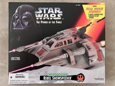 Kenner Star Wars Power of the Force 2 Electronic Rebel Snowspeeder Vehicle MIB