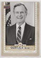 2020 Upper Deck Presidential Weekly Packs White 91/99 George HW Bush #41 7ov